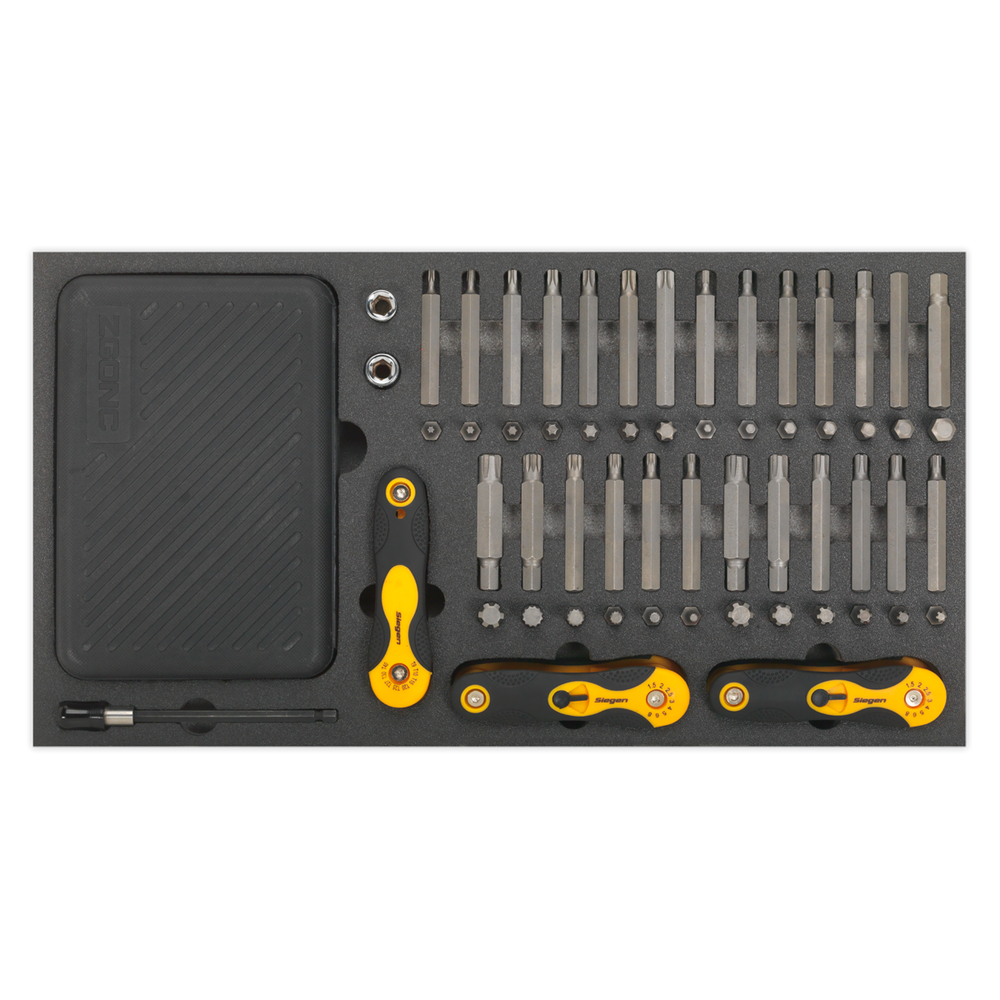 Sealey S01126 Siegen Specialised Bit Set & Folding Hex Keys with Tool Tray 192pc - additional view 3