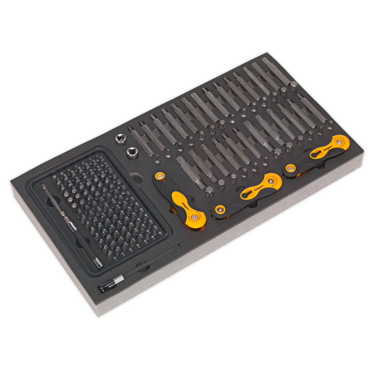 Sealey S01126 Siegen Specialised Bit Set & Folding Hex Keys with Tool Tray 192pc - additional view 7
