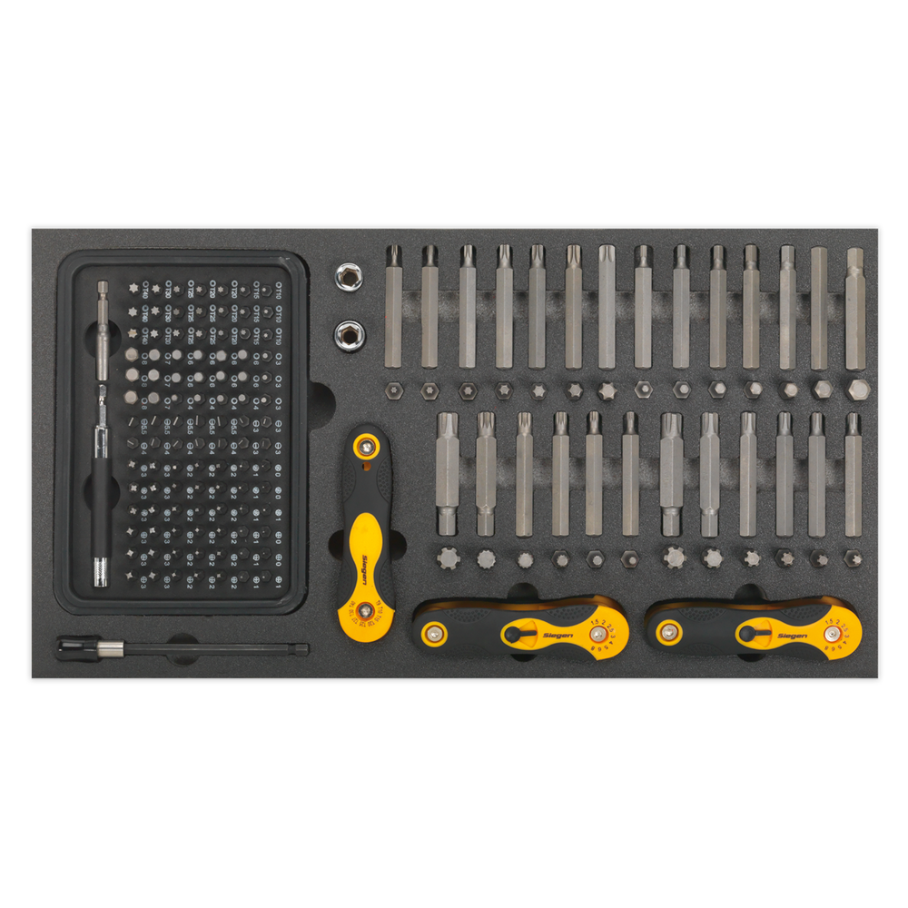 Sealey S01126 Siegen Specialised Bit Set & Folding Hex Keys with Tool Tray 192pc - additional view 4