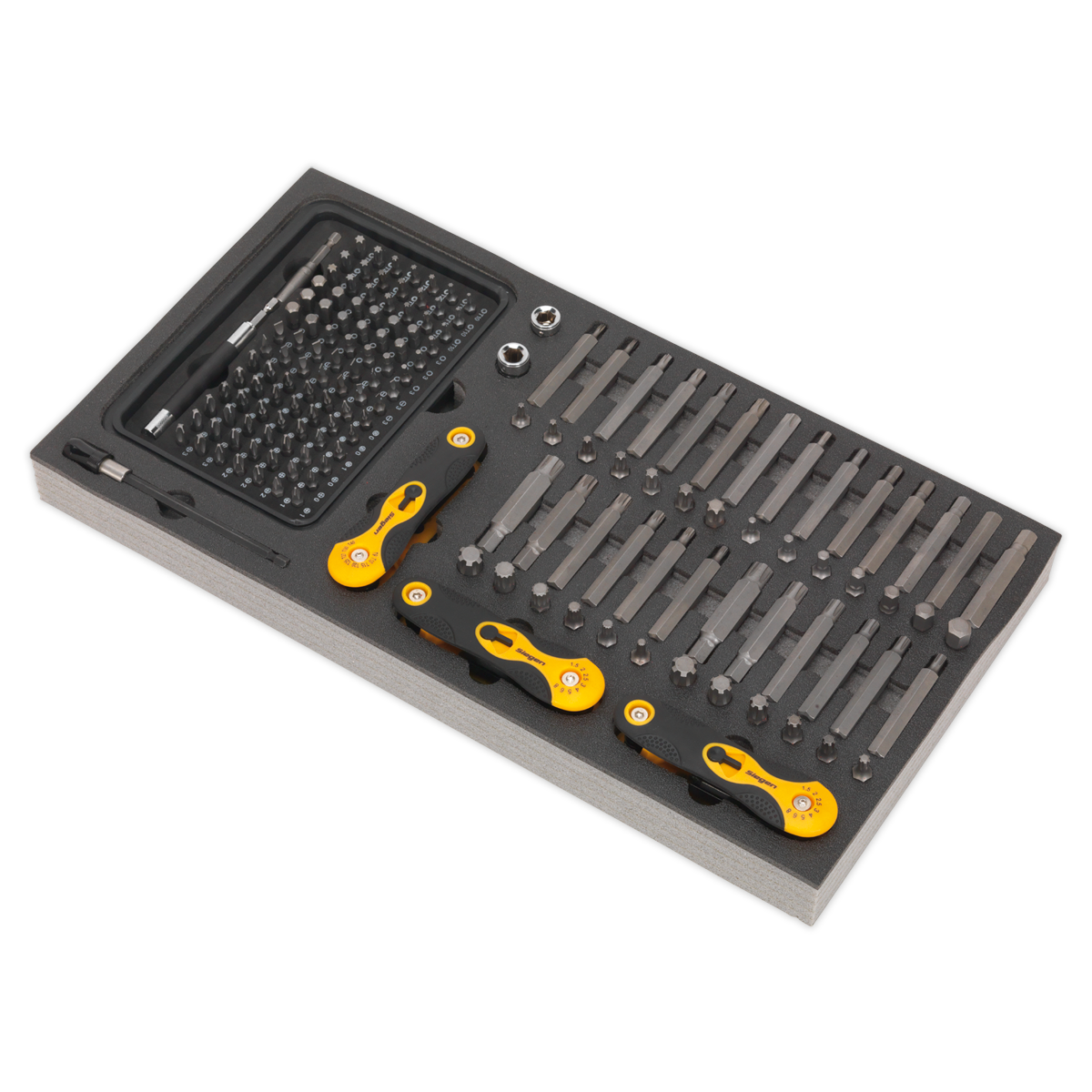 Sealey S01126 Siegen Specialised Bit Set & Folding Hex Keys with Tool Tray 192pc - additional view 5