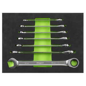 Sealey S01142 Siegen Combination Ratchet Spanner Set with Tool Tray 7pc - additional view 4