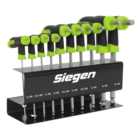 Sealey S01150 Siegen T-Handle Ball-End Hex Key Set 10pc