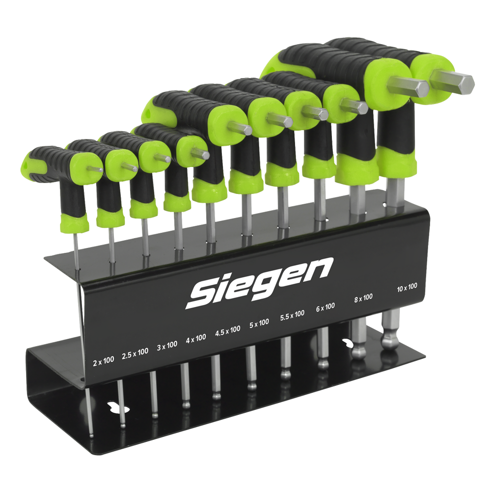 Sealey S01150 Siegen T-Handle Ball-End Hex Key Set 10pc - additional view 4