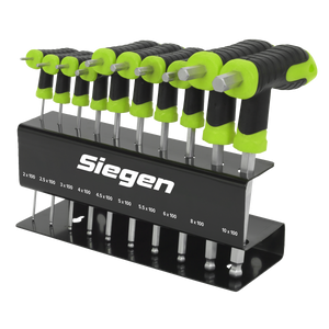 Sealey S01150 Siegen T-Handle Ball-End Hex Key Set 10pc - additional view 5