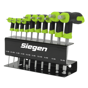 Sealey S01150 Siegen T-Handle Ball-End Hex Key Set 10pc - additional view 3