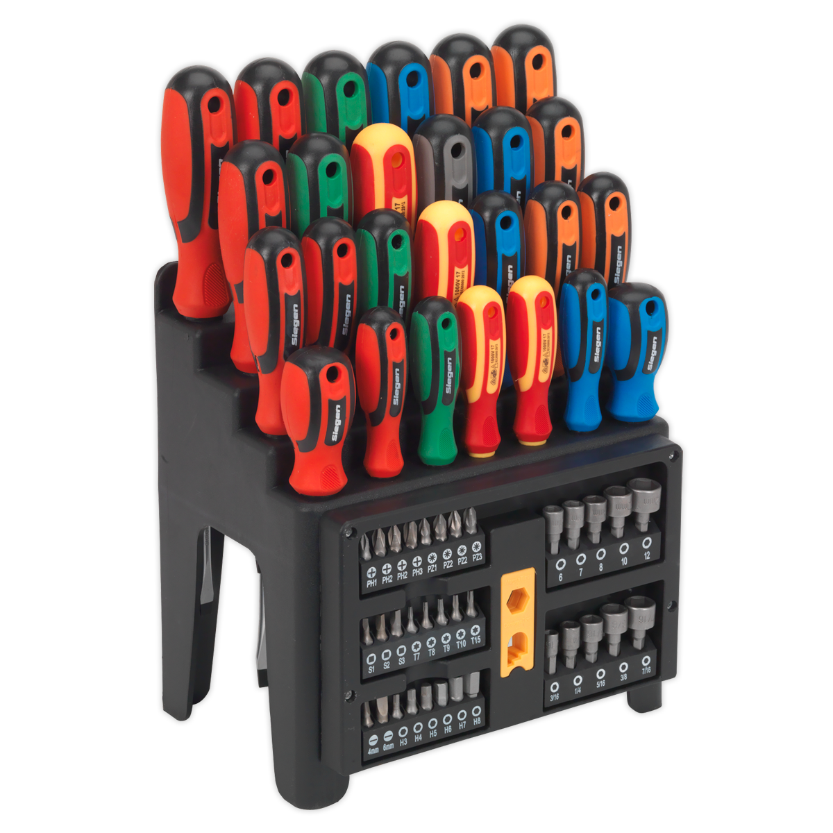 Sealey S01152 Siegen Screwdriver, Bit & Nut Driver Set 61pc
