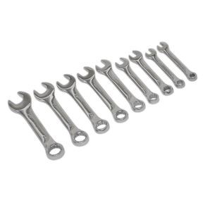 Sealey S01157 Siegen Stubby Combination Spanner Set 9pc