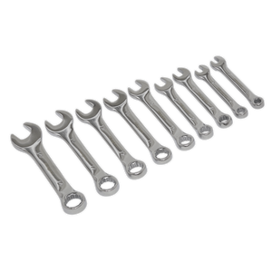 Sealey S01157 Siegen Stubby Combination Spanner Set 9pc