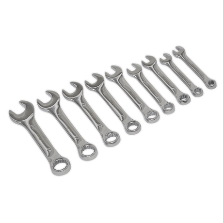 Sealey S01157 Siegen Stubby Combination Spanner Set 9pc