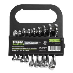 Sealey S01157 Siegen Stubby Combination Spanner Set 9pc - additional view 4