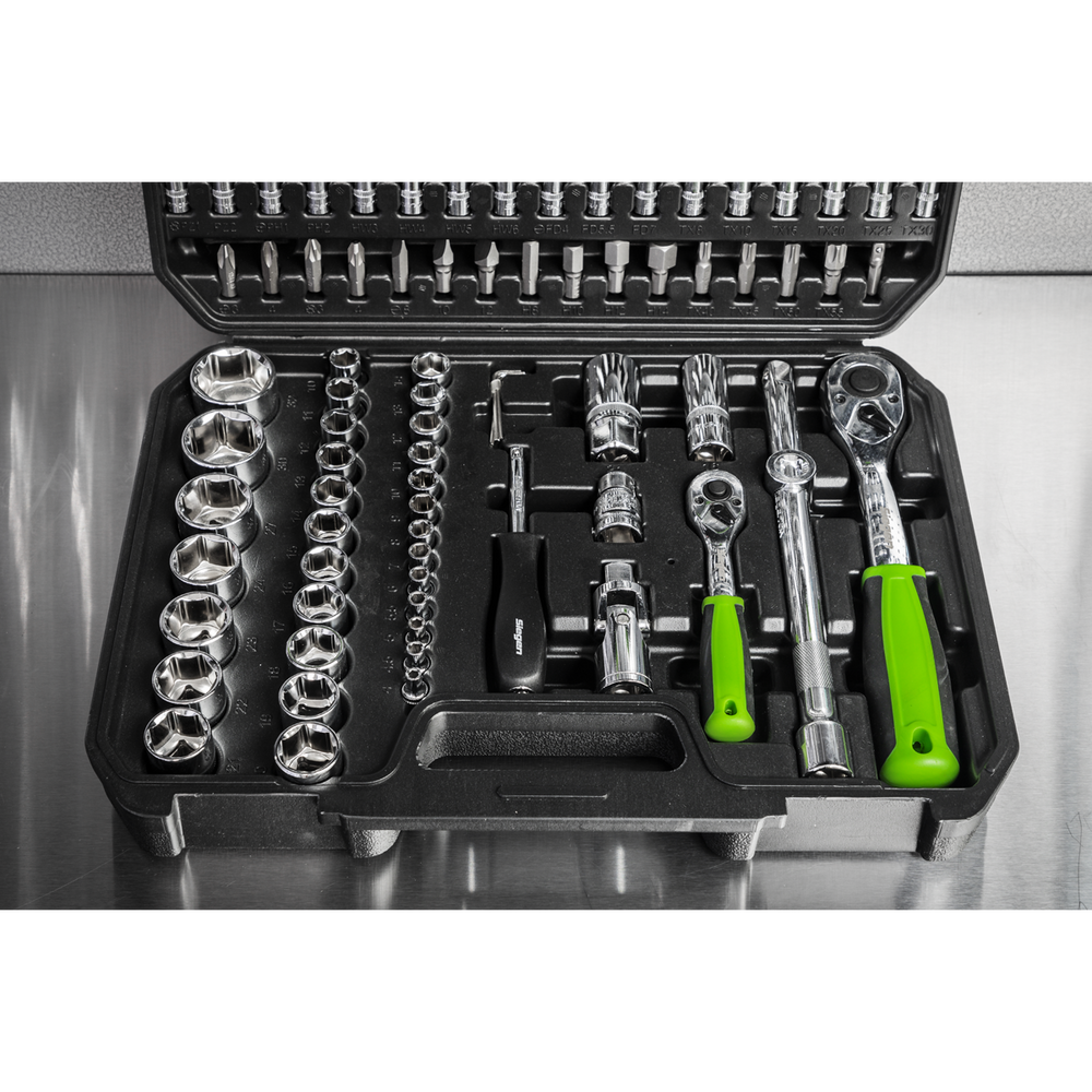 Sealey S01210 Siegen Socket Set 1/4" & 1/2"Sq Drive 94pc - additional view 7