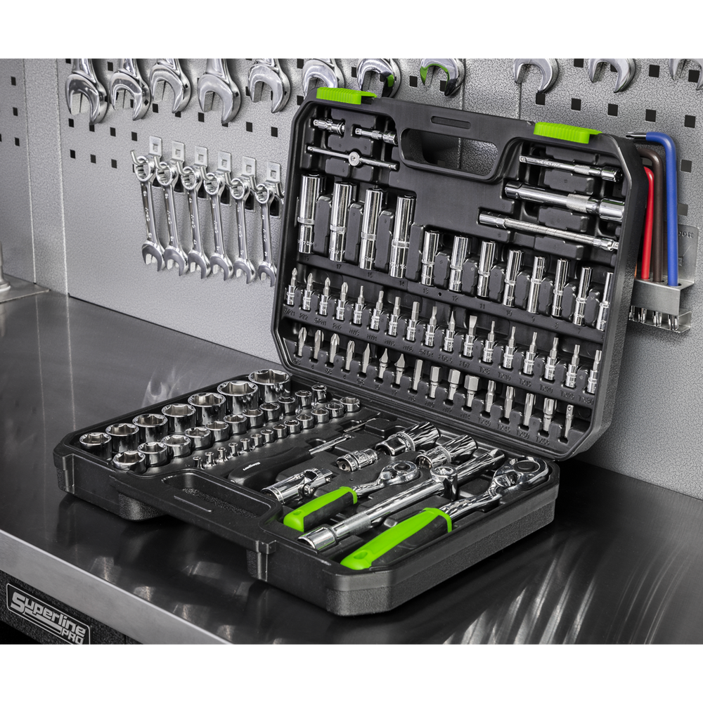 Sealey S01210 Siegen Socket Set 1/4" & 1/2"Sq Drive 94pc - additional view 8