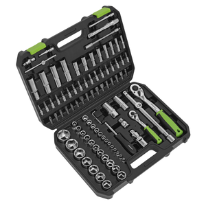 Sealey S01210 Siegen Socket Set 1/4" & 1/2"Sq Drive 94pc