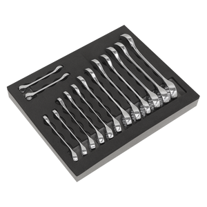 Sealey S01232 Siegen Stubby Combination Spanner Set 14pc