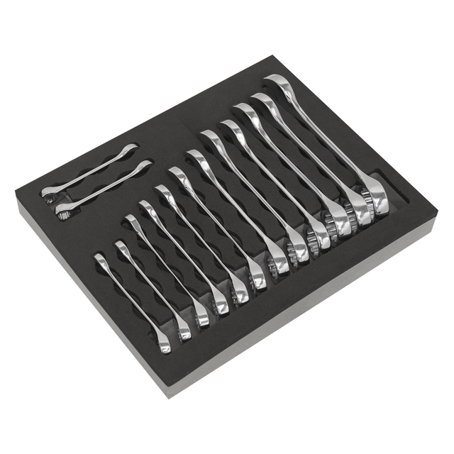 Sealey S01232 Siegen Stubby Combination Spanner Set 14pc
