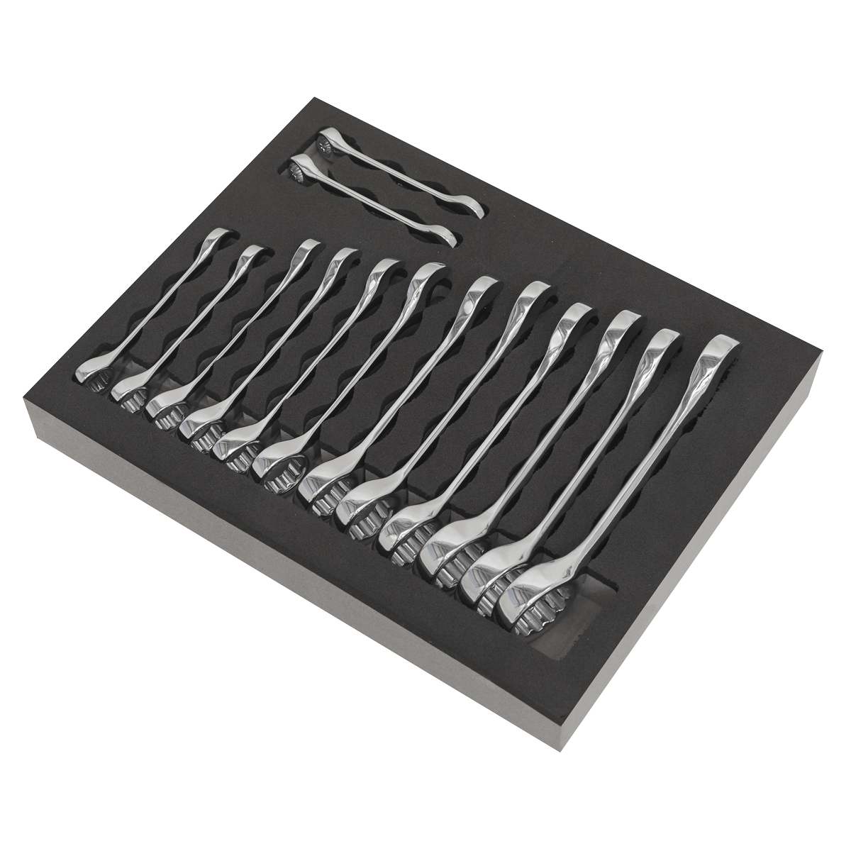 Sealey S01232 Siegen Stubby Combination Spanner Set 14pc - additional view 4