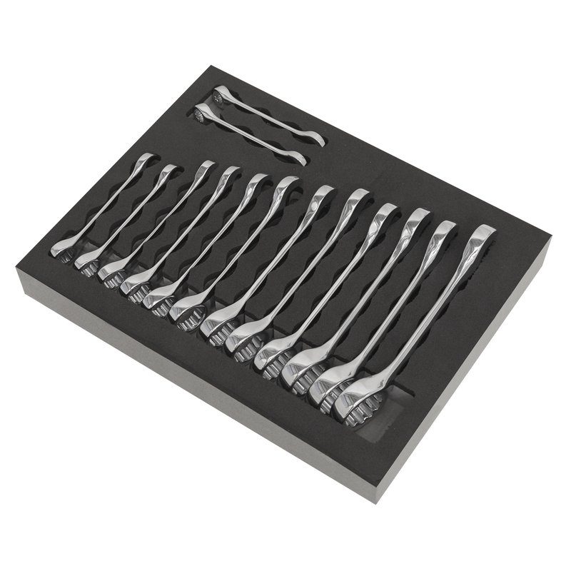 Sealey S01232 Siegen Stubby Combination Spanner Set 14pc - additional view 4