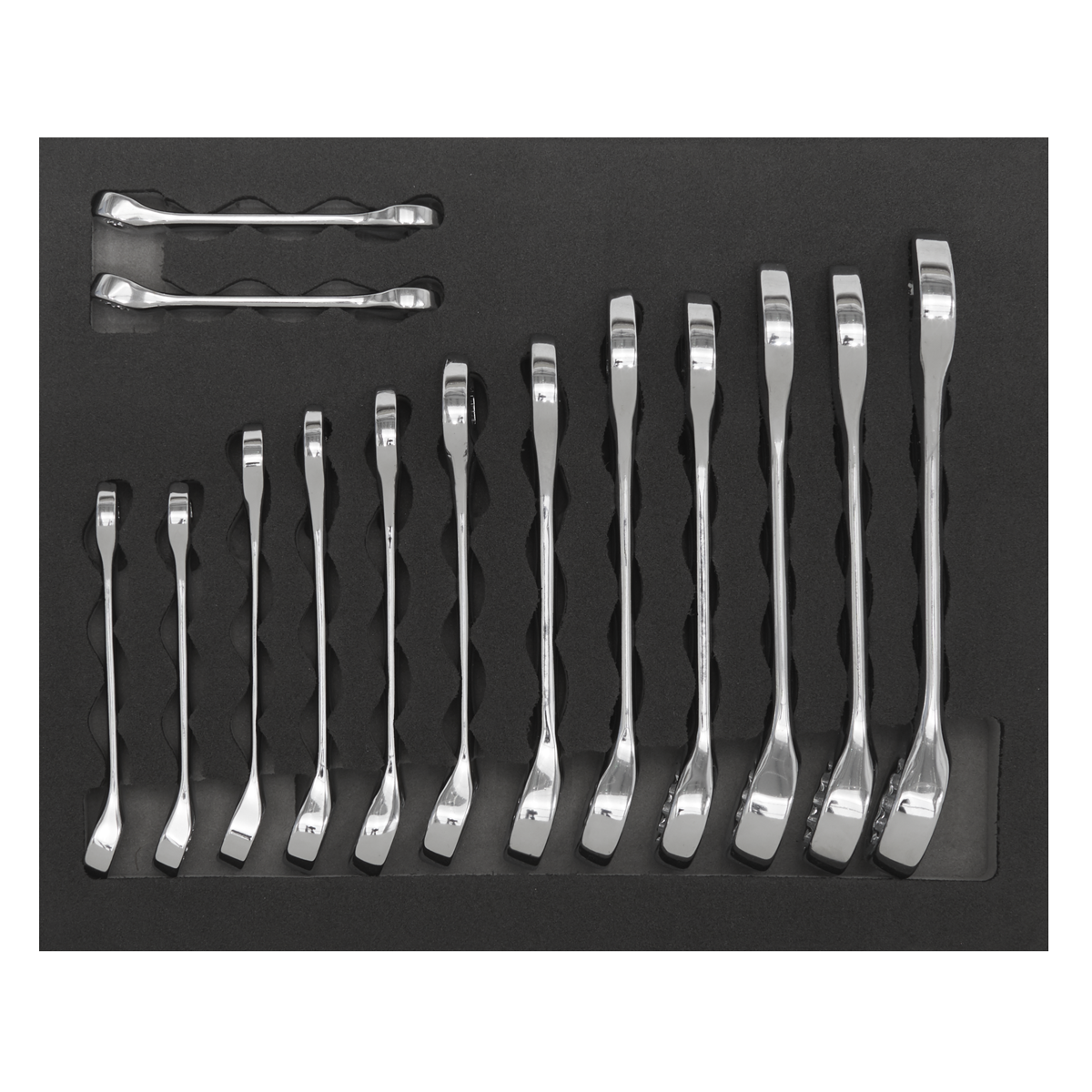 Sealey S01232 Siegen Stubby Combination Spanner Set 14pc - additional view 5