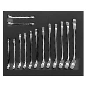Sealey S01232 Siegen Stubby Combination Spanner Set 14pc - additional view 5