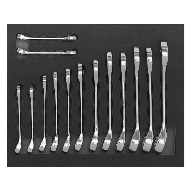 Sealey S01232 Siegen Stubby Combination Spanner Set 14pc - additional view 5