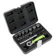 Sealey S01233 Siegen Socket Set 1/4"Sq Drive 25pc
