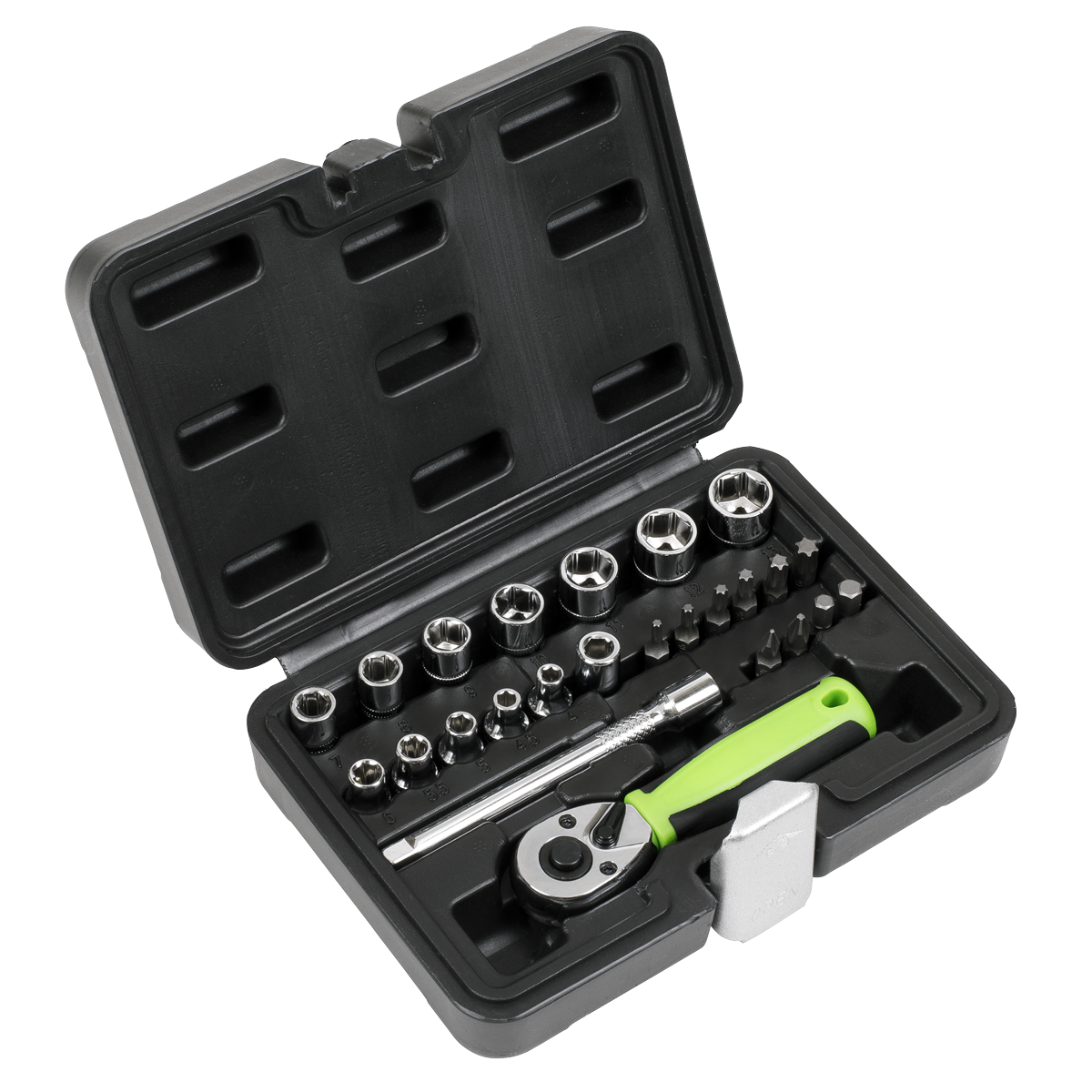 Sealey S01233 Siegen Socket Set 1/4"Sq Drive 25pc