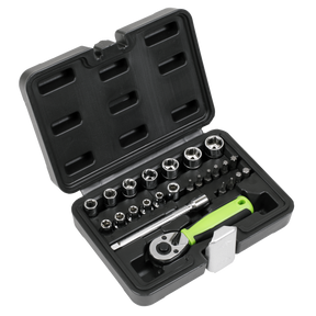 Sealey S01233 Siegen Socket Set 1/4"Sq Drive 25pc