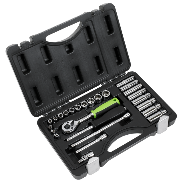 Sealey S01234 Siegen Socket Set 1/4"Sq Drive 26pc