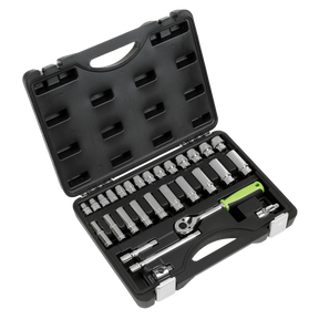 Sealey S01236 Socket Set 3/8"Sq Drive 29pc