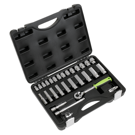Sealey S01236 Socket Set 3/8"Sq Drive 29pc