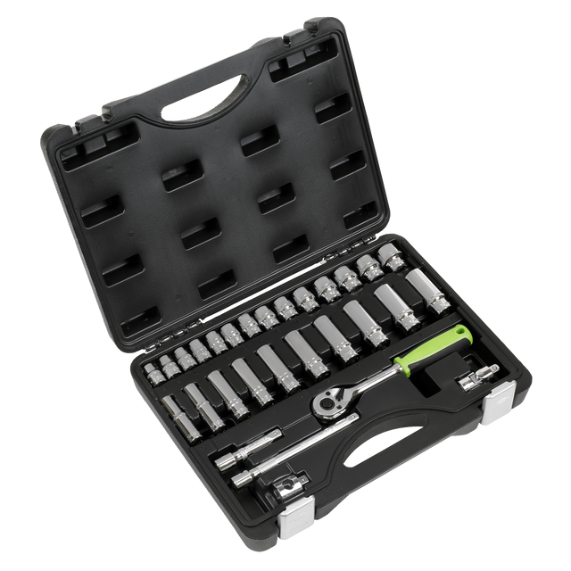 Sealey S01236 Socket Set 3/8"Sq Drive 29pc