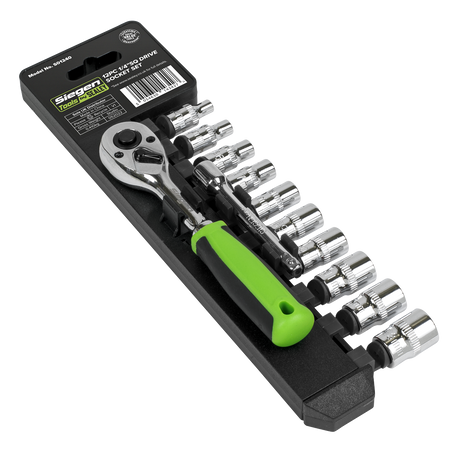 Sealey S01240 Siegen Socket Set 1/4"Sq Drive 12pc