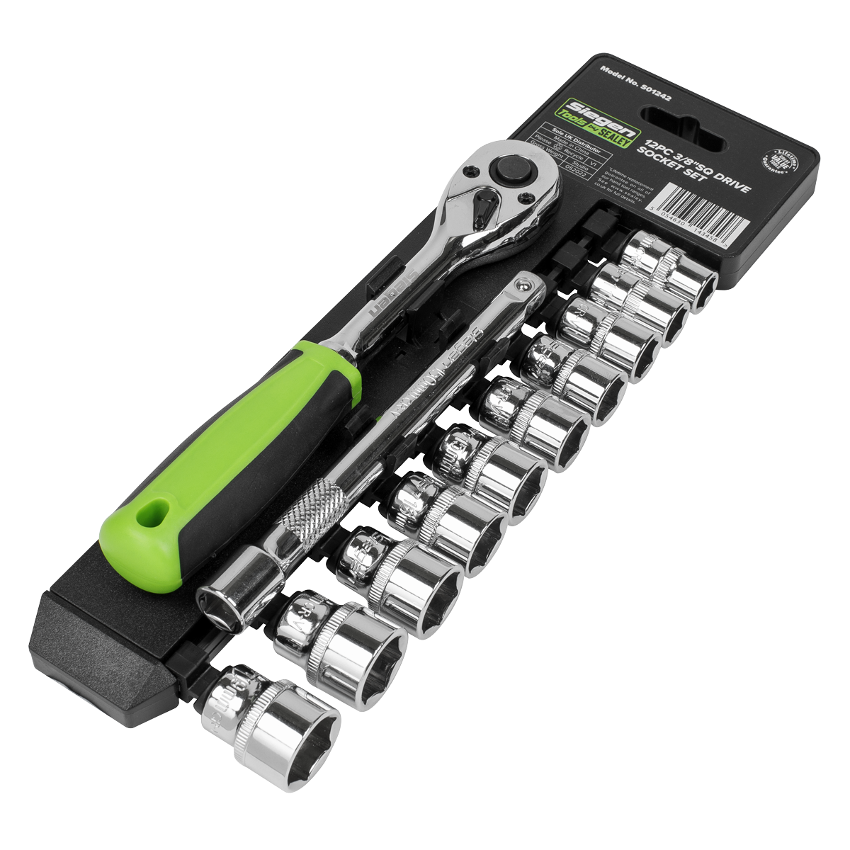 Sealey S01242 Siegen Socket Set 3/8"Sq Drive 12pc - additional view 4