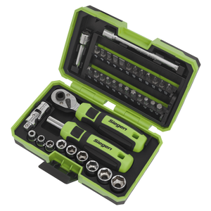 Sealey S01255 Siegen Socket & Bit Set 1/4"Sq Drive 38pc - additional view 9