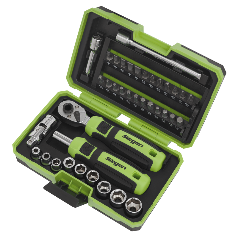 Sealey S01255 Siegen Socket & Bit Set 1/4"Sq Drive 38pc - additional view 9