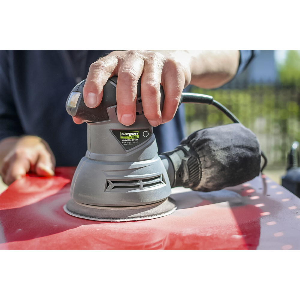 Sealey S0125 Siegen 125mm Random Orbital Palm Sander 240W/230V - additional view 3