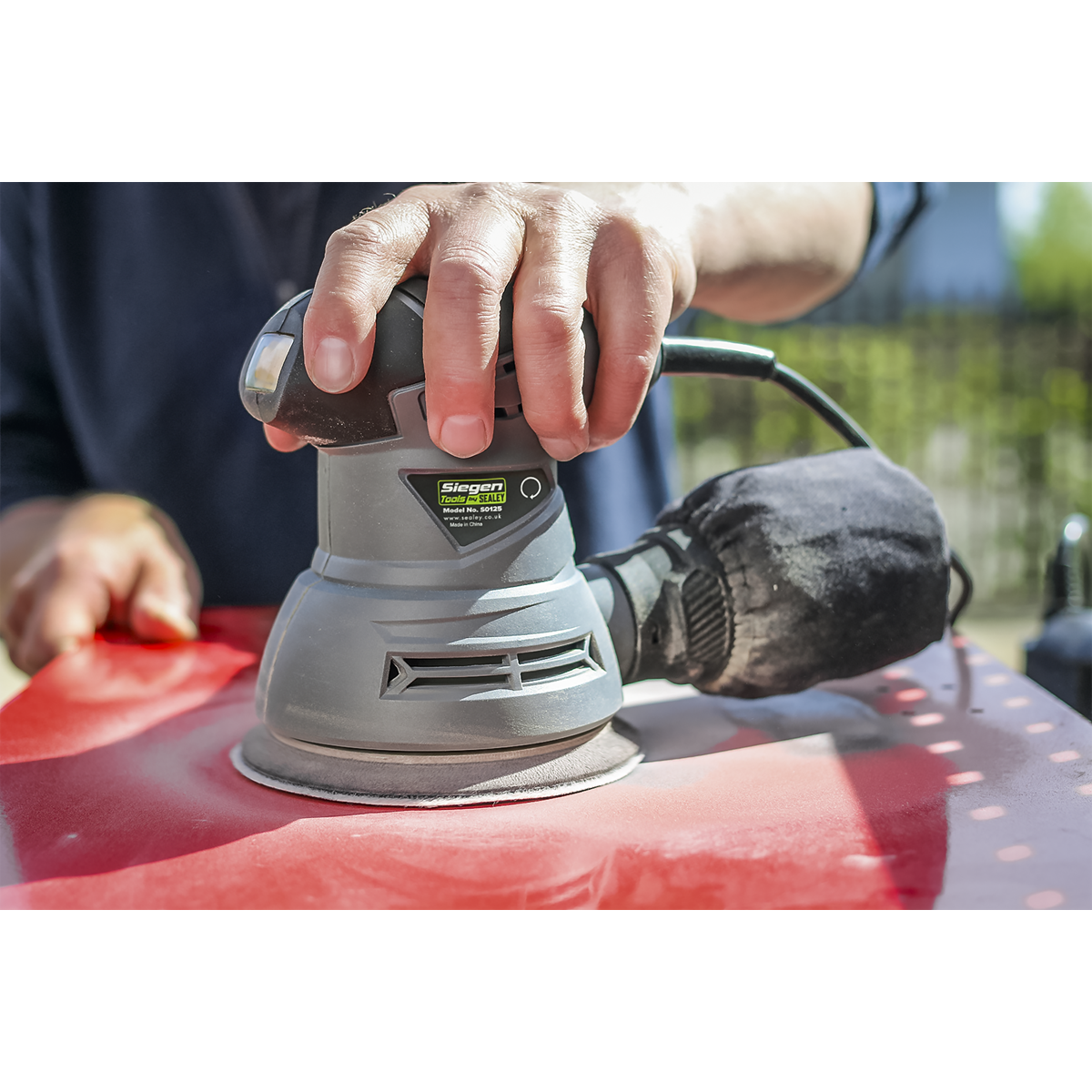 Sealey S0125 Siegen 125mm Random Orbital Palm Sander 240W/230V - additional view 3