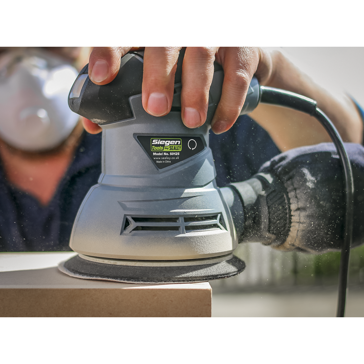 Sealey S0125 Siegen 125mm Random Orbital Palm Sander 240W/230V - additional view 5