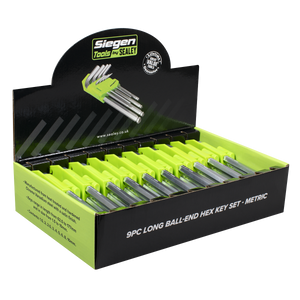 Sealey S01263 Siegen Long Ball-End Hex Key Set 9pc - Display Box of 10