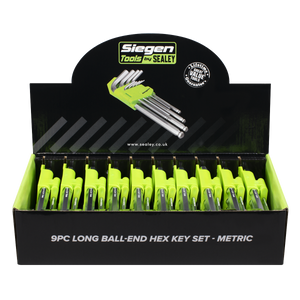 Sealey S01263 Siegen Long Ball-End Hex Key Set 9pc - Display Box of 10 - additional view 3