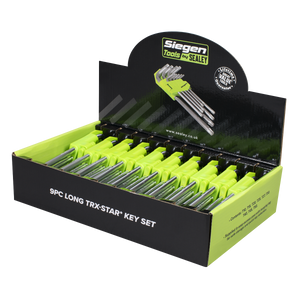 Sealey S01264 Siegen Long TRX-Star* Key Set 9pc - Display Box of 10 - additional view 2