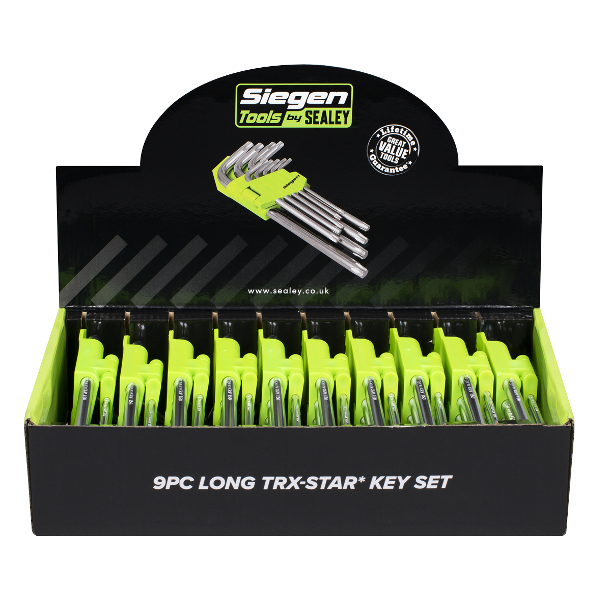 Sealey S01264 Siegen Long TRX-Star* Key Set 9pc - Display Box of 10 - additional view 3