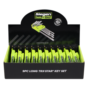 Sealey S01264 Siegen Long TRX-Star* Key Set 9pc - Display Box of 10 - additional view 3
