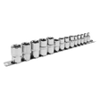 Sealey S01265 Siegen TRX-Star* Socket Set E4-E24 1/4", 3/8" & 1/2"Sq Drive 14pc