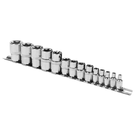 Sealey S01265 Siegen TRX-Star* Socket Set E4-E24 1/4", 3/8" & 1/2"Sq Drive 14pc - additional view 2
