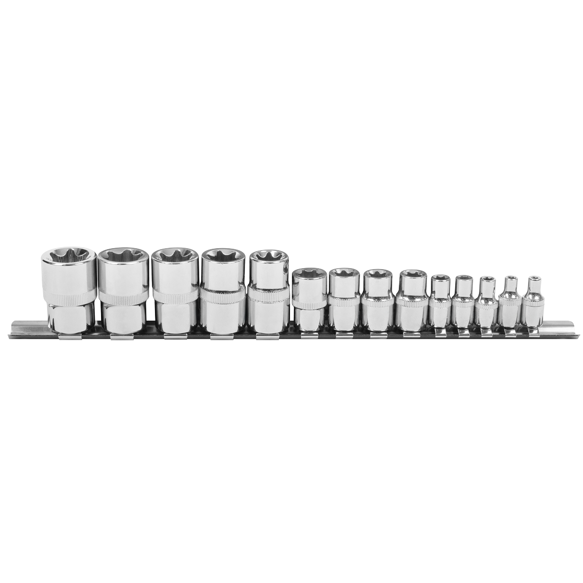 Sealey S01265 Siegen TRX-Star* Socket Set E4-E24 1/4", 3/8" & 1/2"Sq Drive 14pc - additional view 3