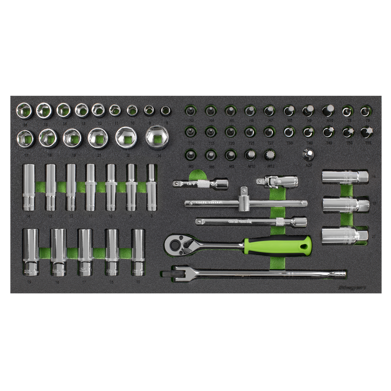 Sealey S01270 Siegen Socket Set with Tool Tray 3/8"Sq Drive 62pc - additional view 5