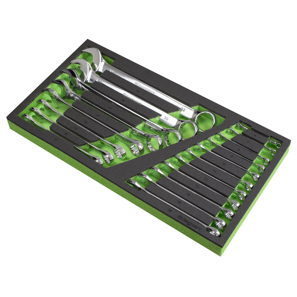 Sealey S01272 Siegen Combination Spanner Set with Tool Tray 19pc - additional view 3