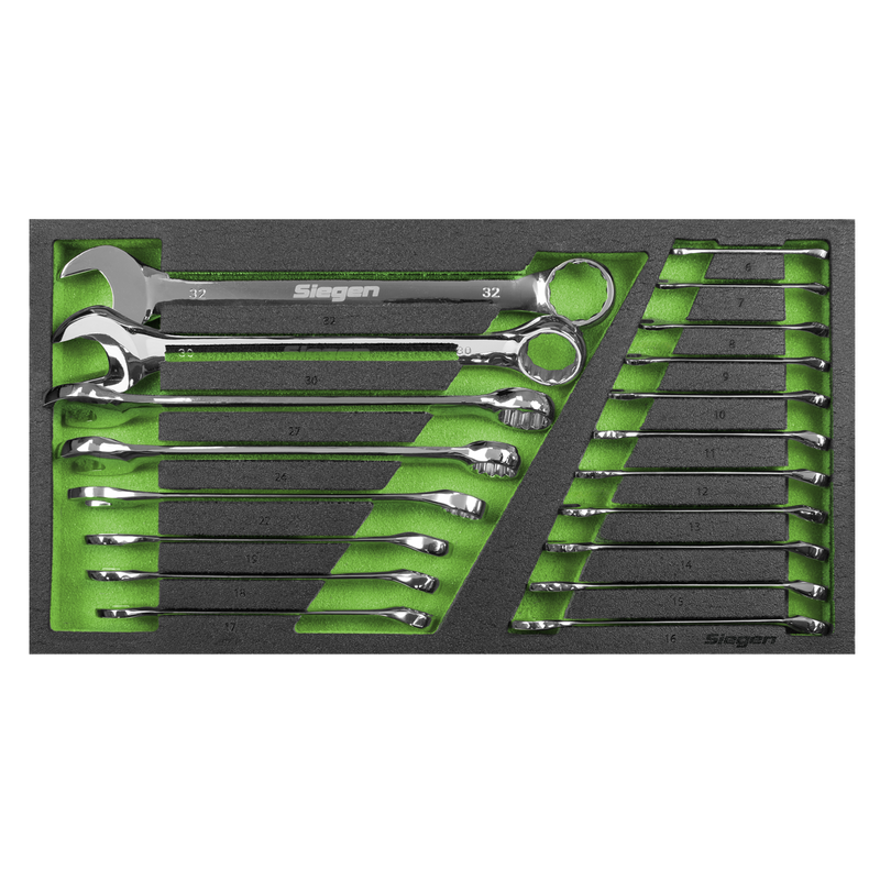 Sealey S01272 Siegen Combination Spanner Set with Tool Tray 19pc - additional view 4