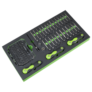 Sealey S01275 Siegen Specialised Bit Set & Folding Hex Keys with Tool Tray 170pc